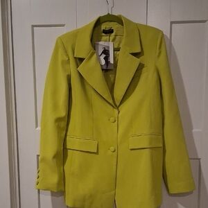 Naked Wardrobe Bright Lime Blazer